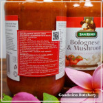 Sauce tomato SANREMO Australia BOLOGNESE & MUSHROOM 500g